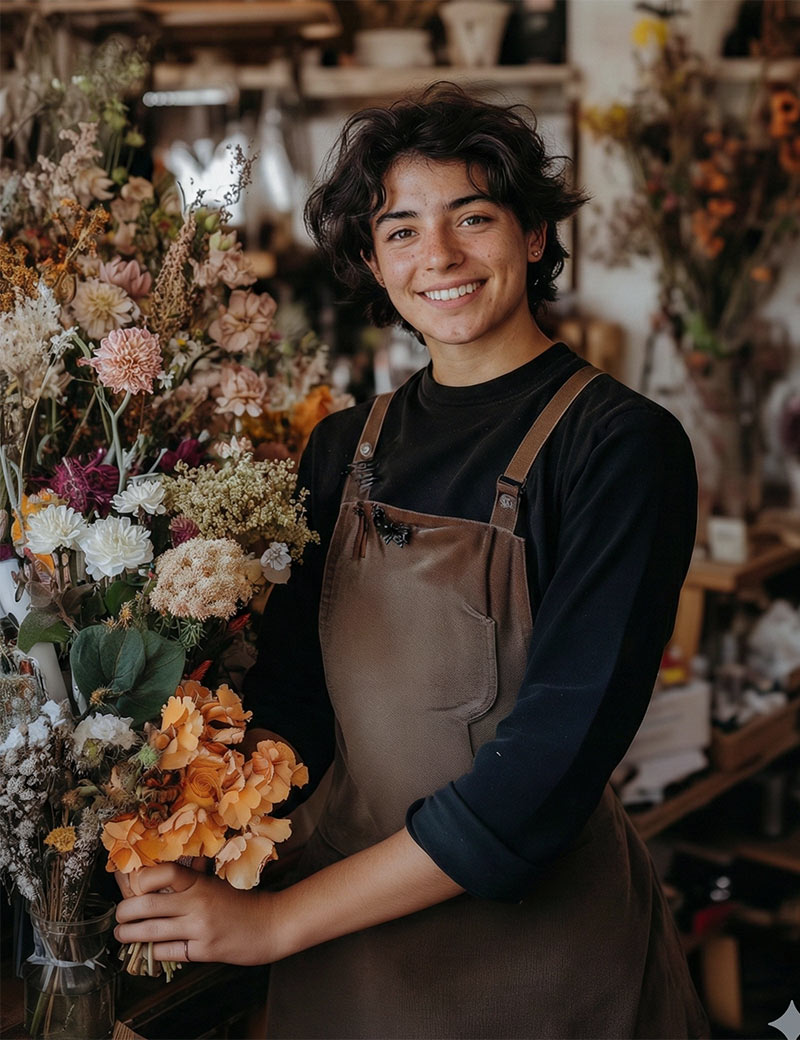 florista flor y nata